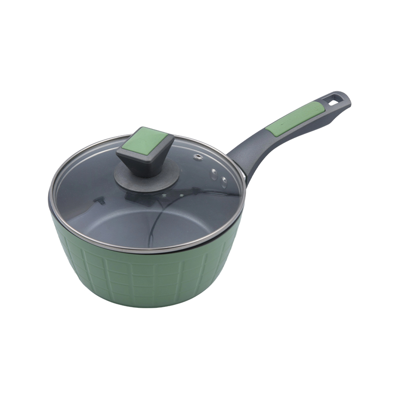 Aluminium Fry Pan dengan salutan seramik biru
