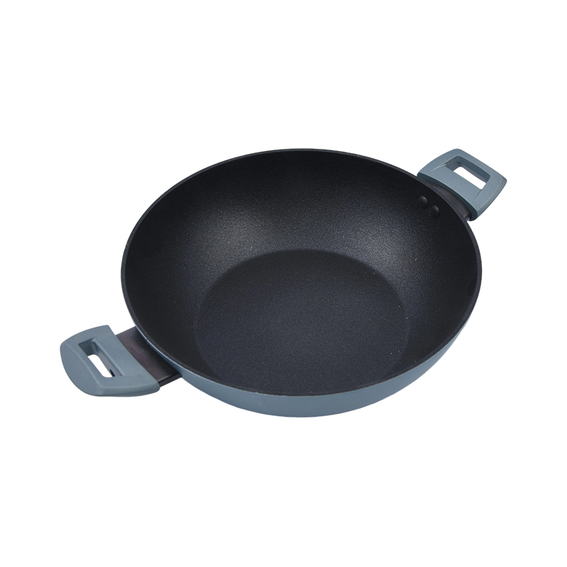 Pemalsuan Aluminium Wok Double Handles