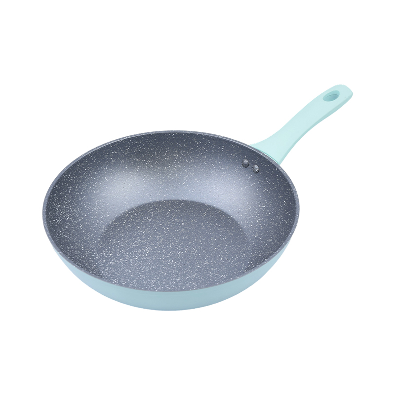 Wok aluminium palsu dengan marmar kelabu